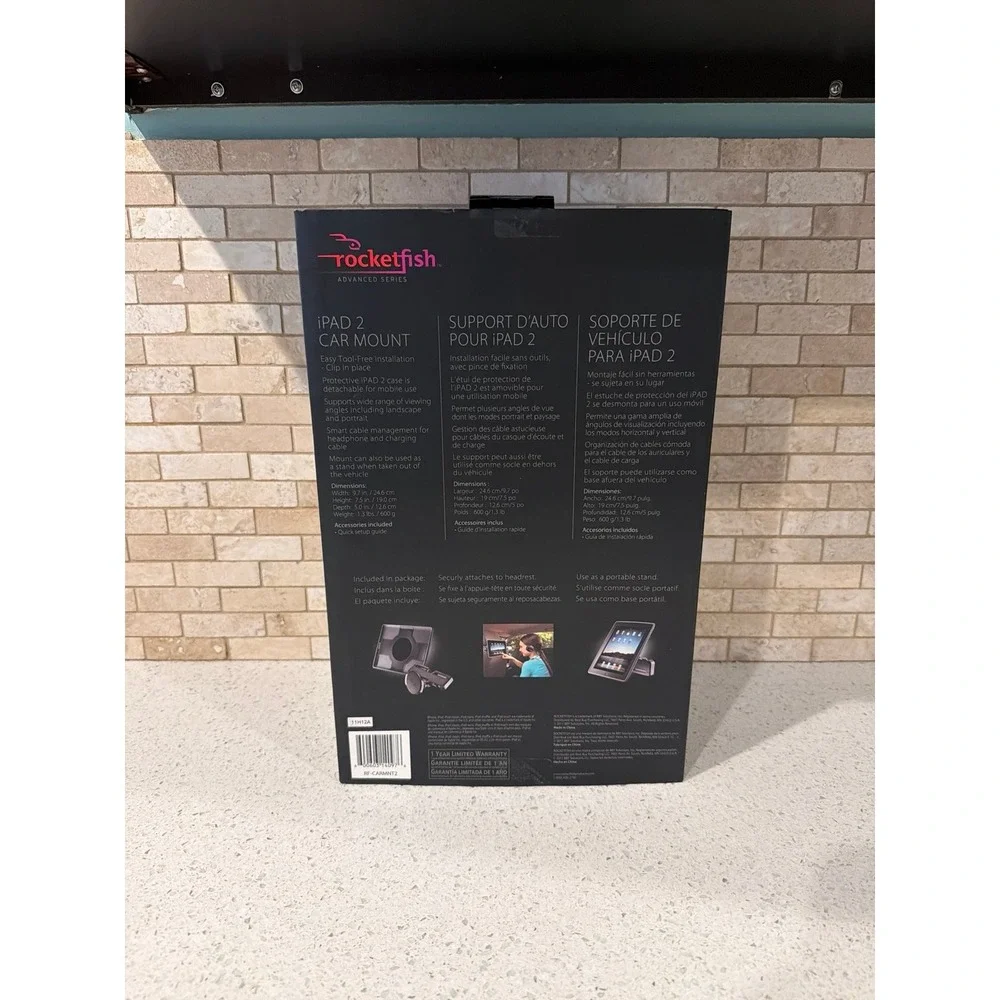 Rocketfish iPad 2 Car‎ Mount New NIB
